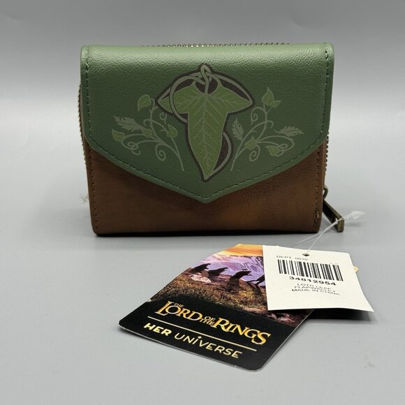 Her Universe The Lord Of The Rings Leaf Of Lórien Flap Wallet NEW - Picture 2 of 5